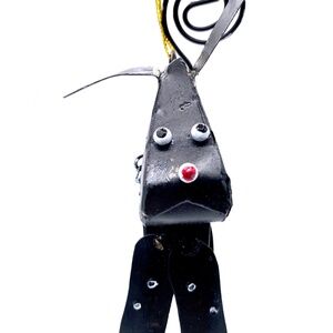 Monkey Business Black Dog Heart Collar...Also Card Holder in Tail